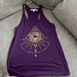 Spiritual Gangster, purple racer back tank top